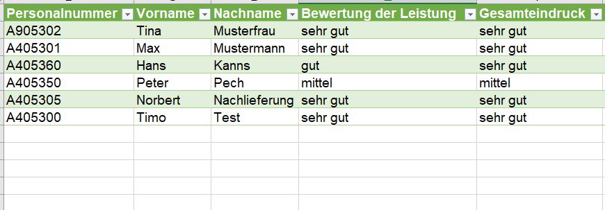 Fragebogenauswertung Power Query