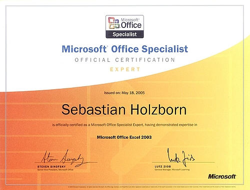 Microsoft Excel Specialist
